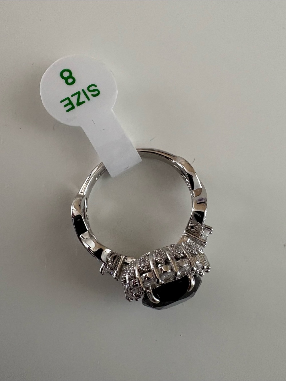 Bomb Party The 2424 Ring RG77681 Black Onyx CZ Rhodium Plating - Picture 7 of 7